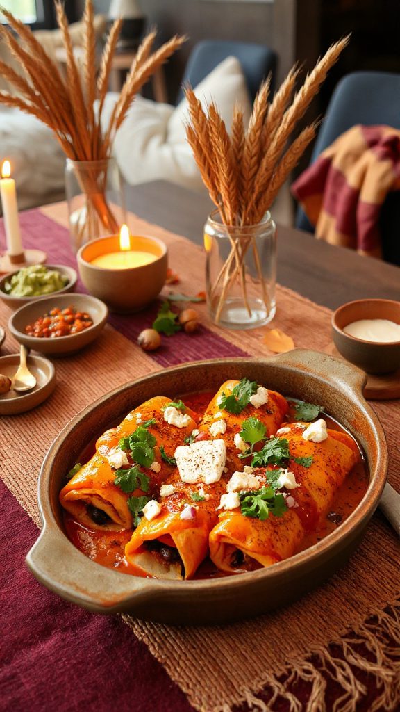 sweet potato black bean enchiladas