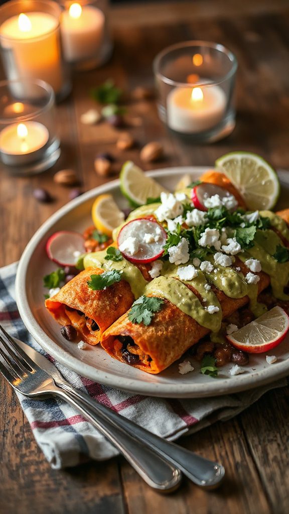 sweet potato black bean enchiladas