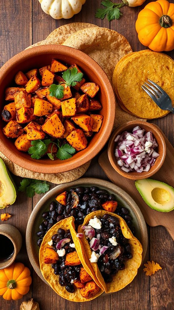 sweet potato black bean tacos