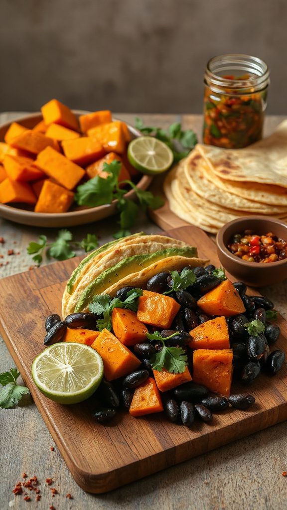 sweet potato black bean tacos