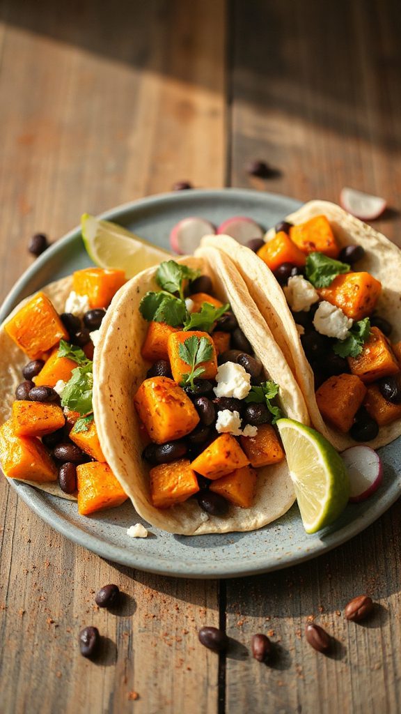 sweet potato black bean tacos