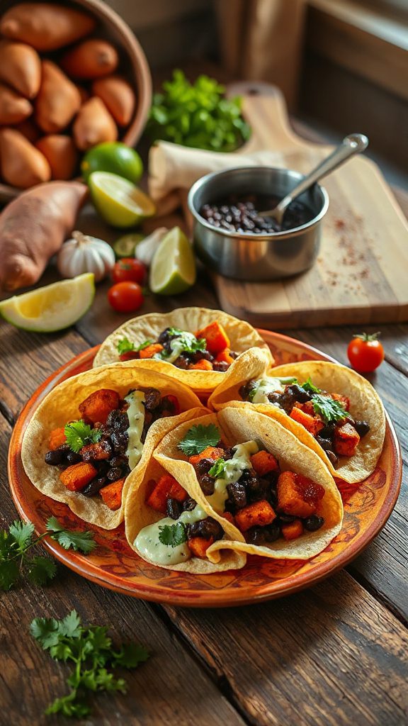 sweet potato black bean tacos