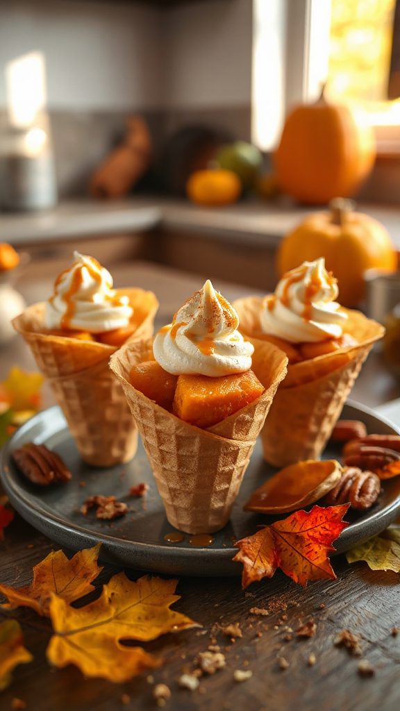 sweet potato cheesecake cones