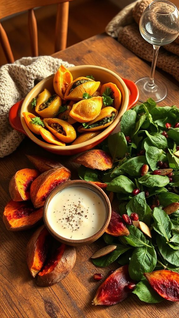 sweet potato spinach stuffed shells