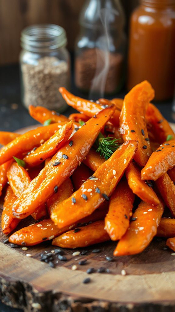 sweet sesame carrot fries