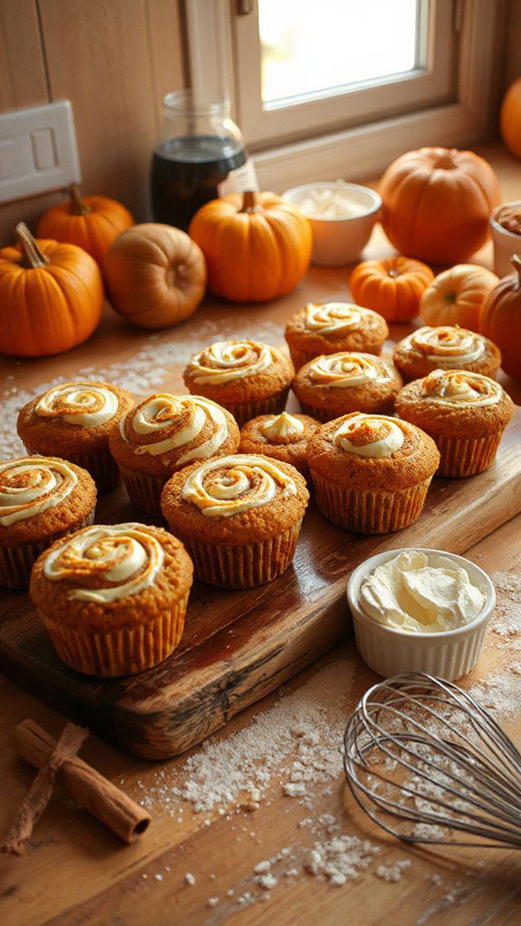 swirled cream cheese filling