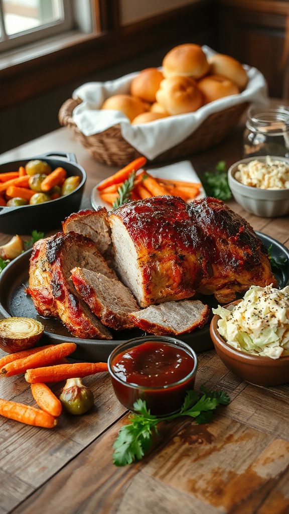 tender slow cooked barbecue pork