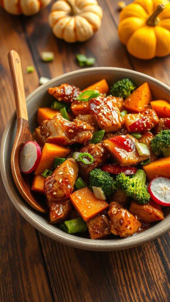 teriyaki chicken autumn stir fry teriyaki chicken autumn stir fry
