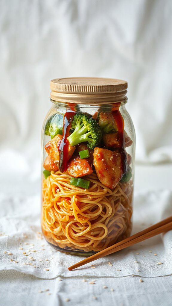 teriyaki chicken noodle jar