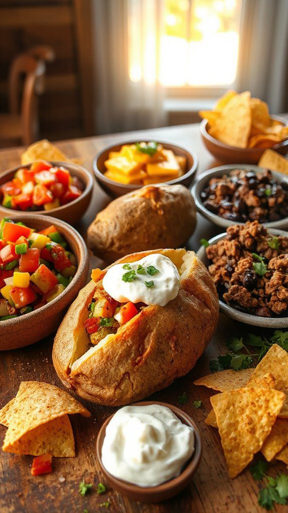 tex mex potato topping bar