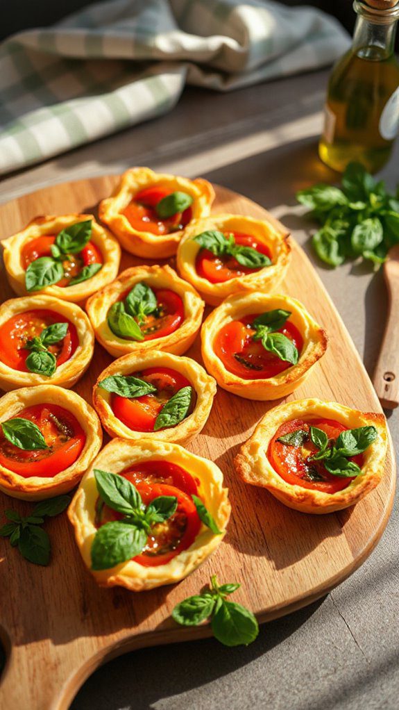 tomato basil mini quiches