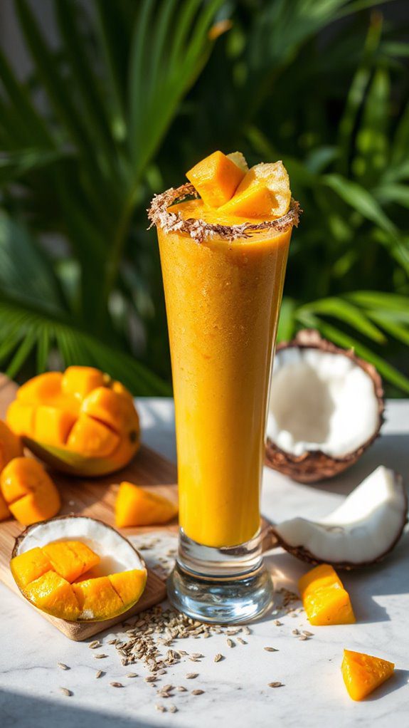 tropical mango coconut smoothie