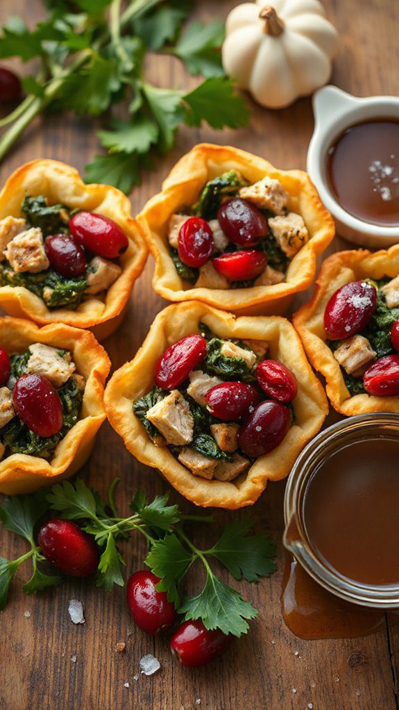 turkey spinach stuffing cups