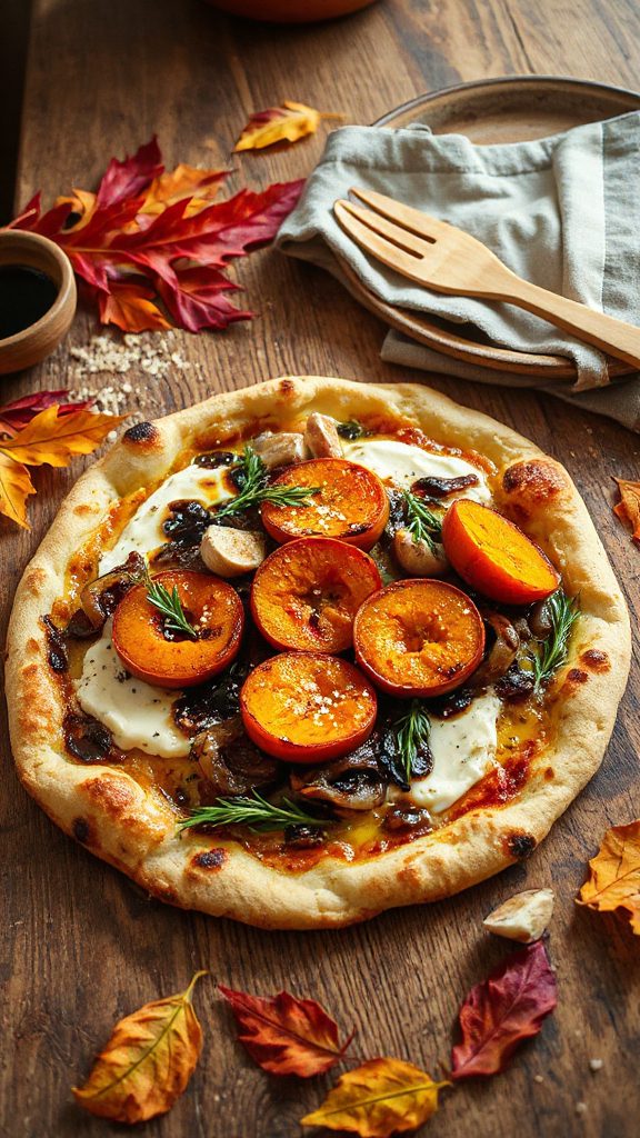 unique autumn vegetable pizza