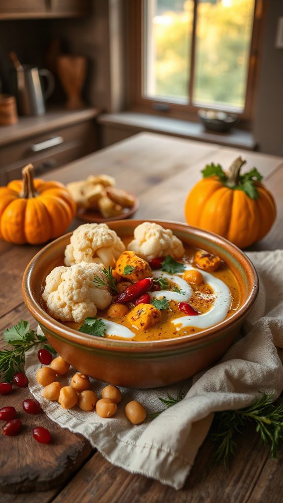 vegan cauliflower chickpea curry vegan cauliflower chickpea curry