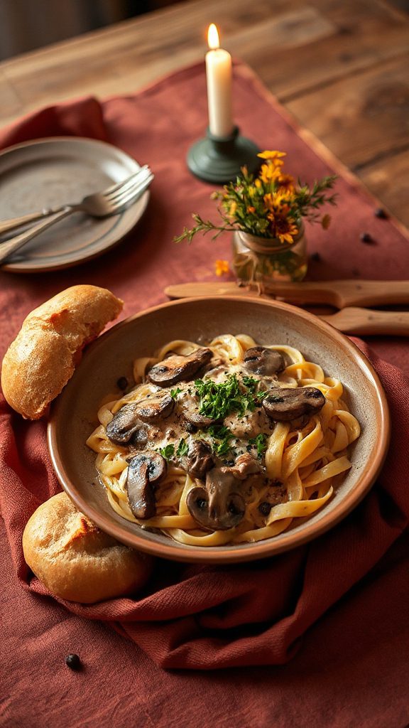 vegan creamy mushroom pasta vegan creamy mushroom pasta