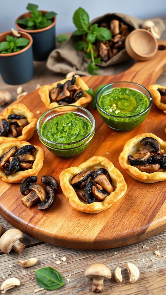 vegan mushroom pastry bites vegan mushroom pastry bites