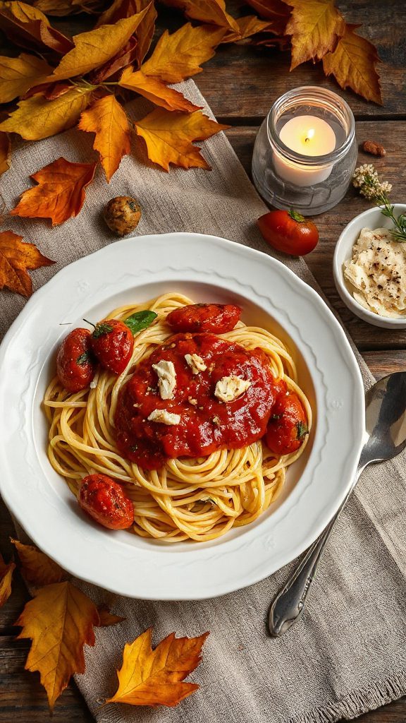 vegan spaghetti with roasted tomatoes vegan spaghetti with roasted tomatoes