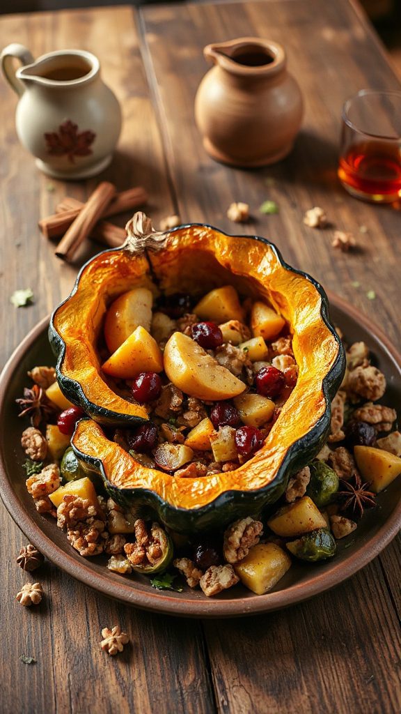 vegan stuffed acorn squash