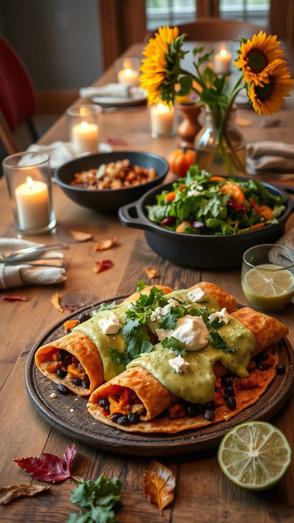 vegetarian enchiladas with sweetness