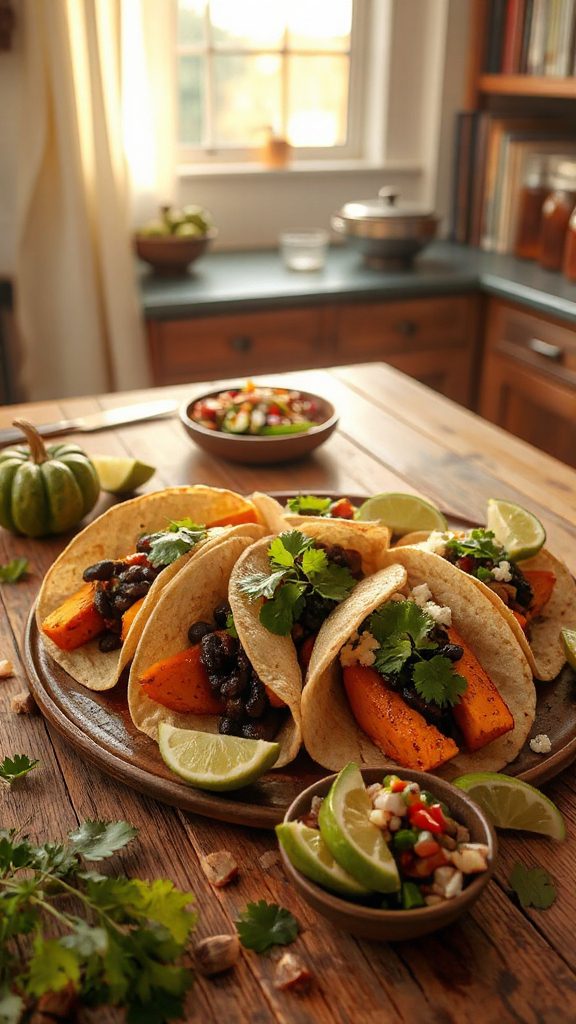 vegetarian sweet potato tacos