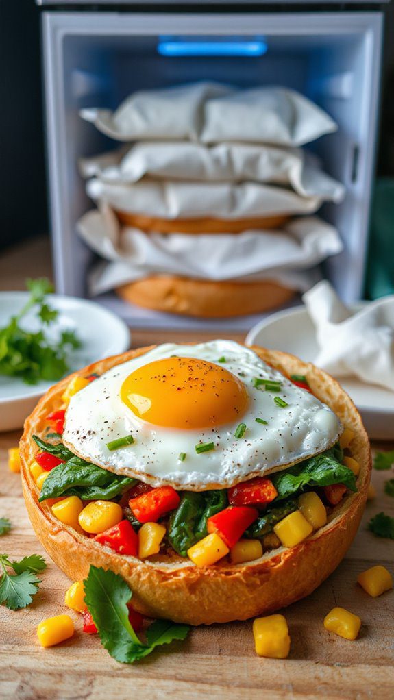 veggie filled breakfast sandwich