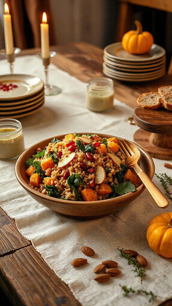 vibrant autumn grain salad