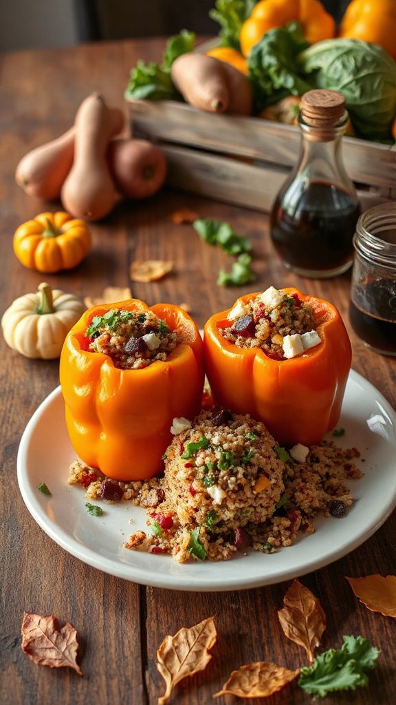 vibrant beet quinoa peppers
