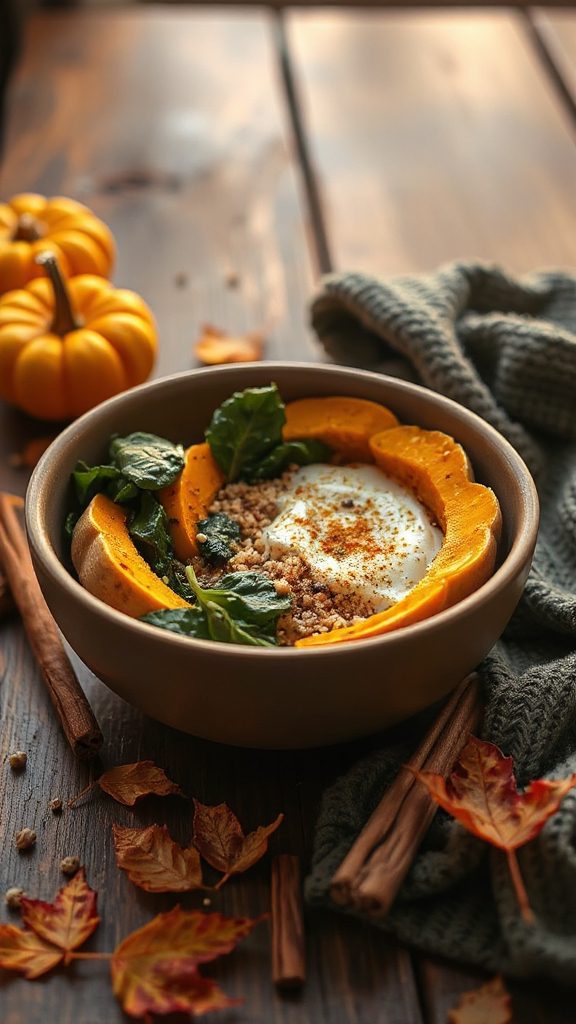 vibrant curried squash bowl