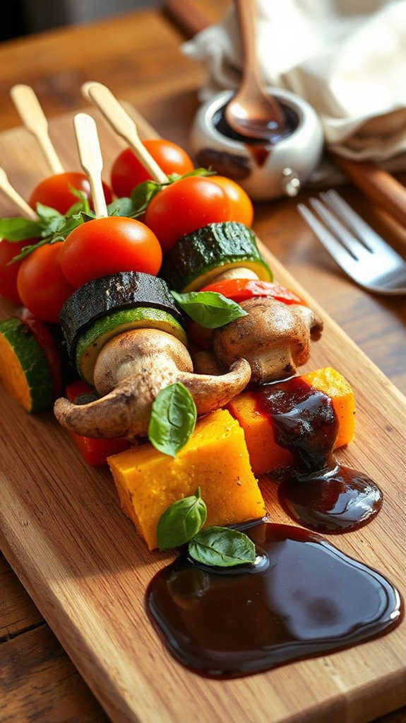 vibrant grilled vegetable skewers
