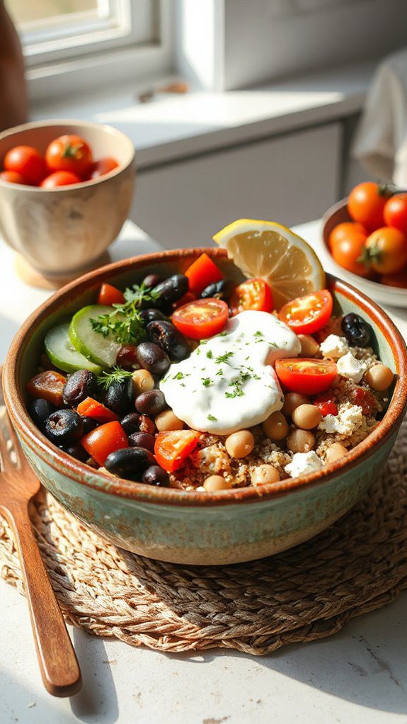vibrant mediterranean bean bowl