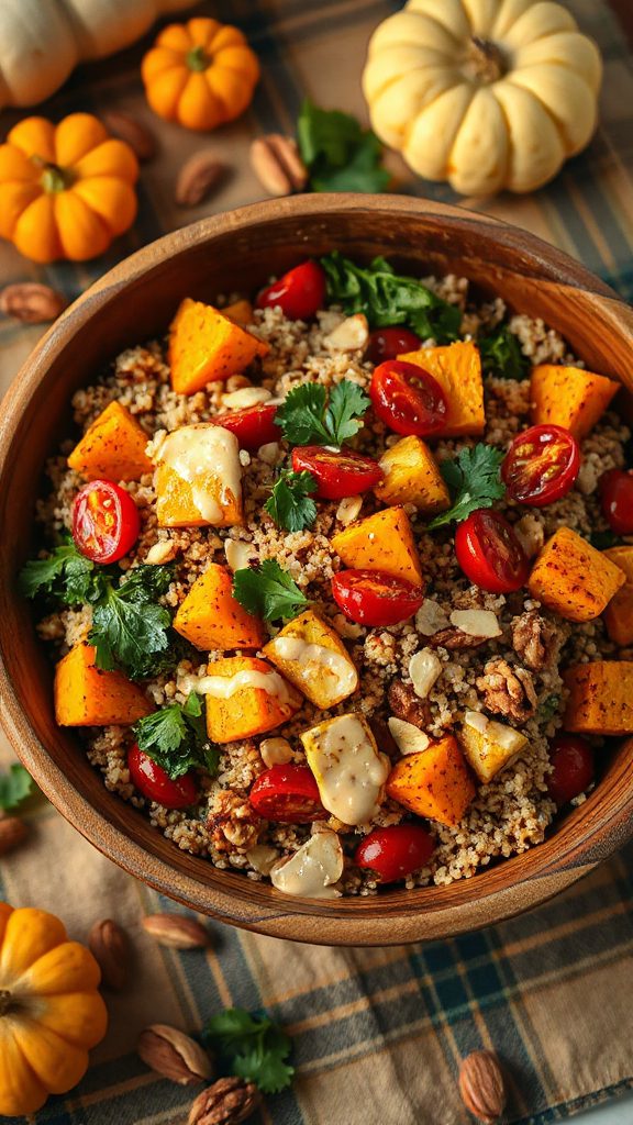 vibrant roasted vegetable quinoa salad