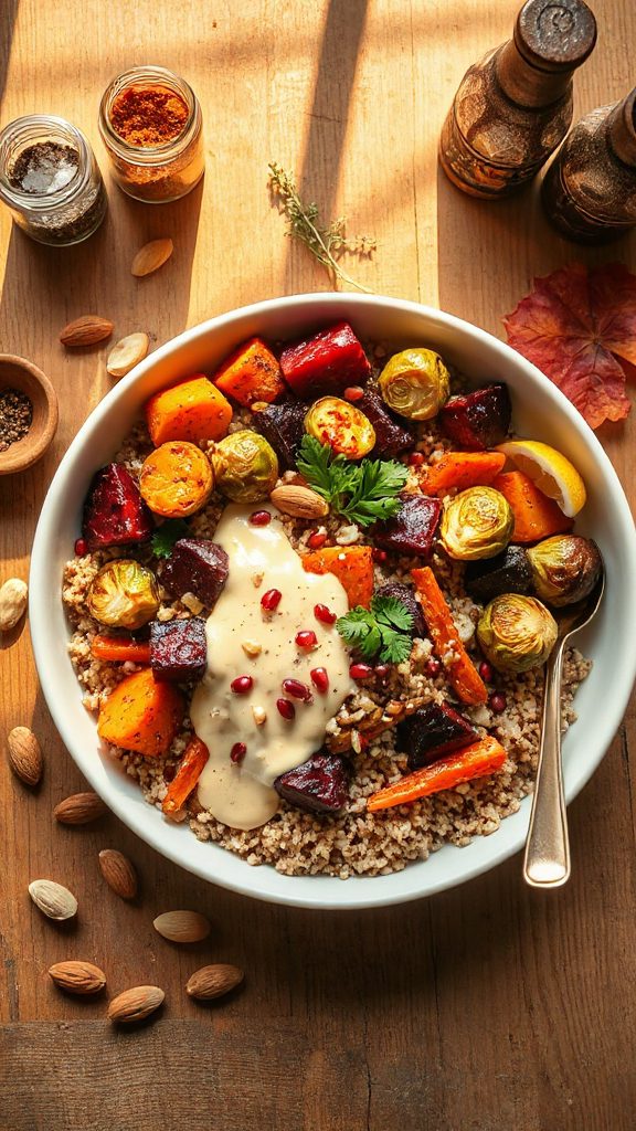 vibrant roasted vegetable salad