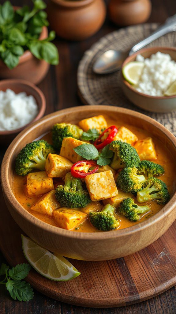 vibrant tofu coconut curry