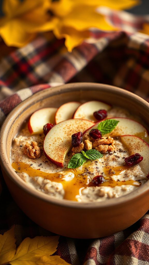 warm apple cinnamon oatmeal