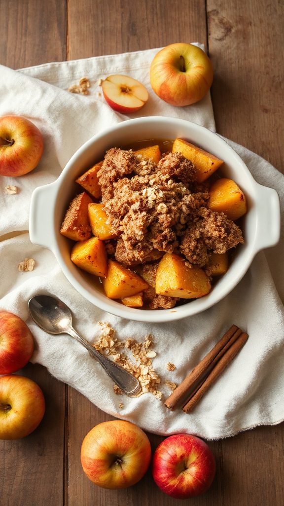 warm cinnamon spiced apple dessert