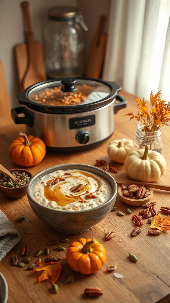 warm comforting pumpkin oatmeal