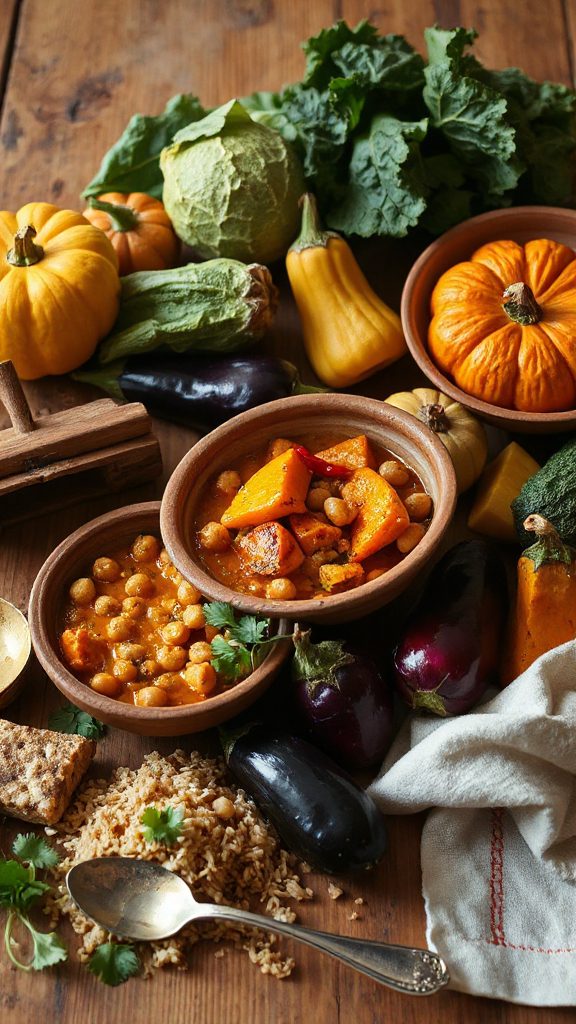 warm pumpkin chickpea curry