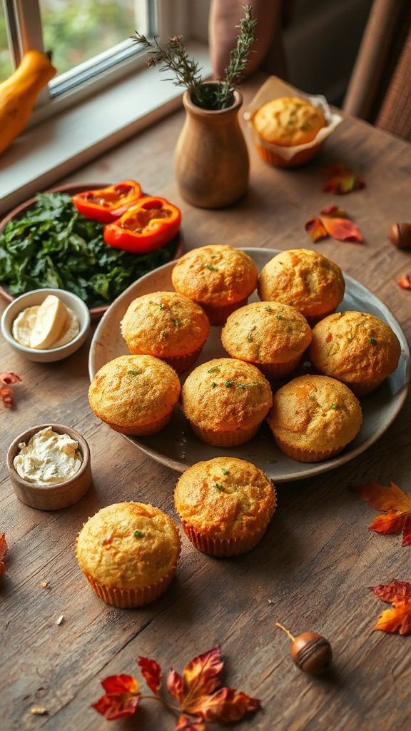 wholesome autumn vegetable muffins