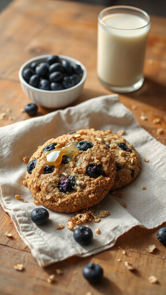 wholesome blueberry quinoa cookies