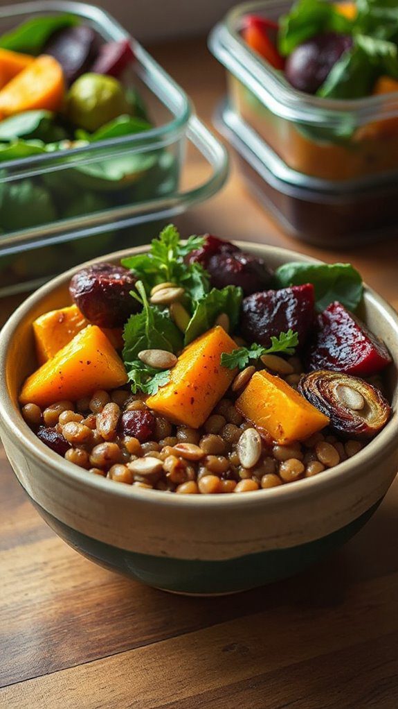 wholesome spiced lentil bowl