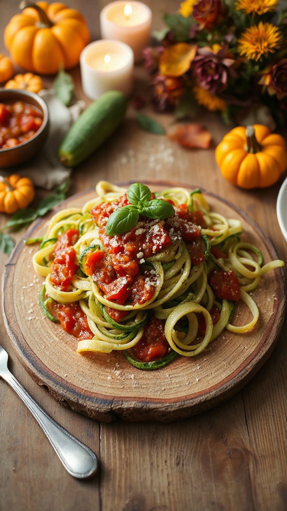zucchini noodles with marinara