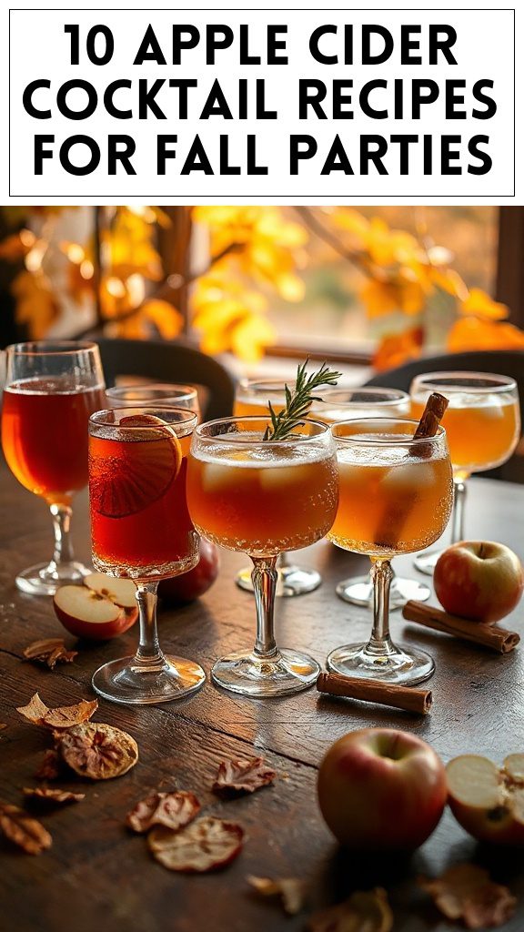 10 Apple Cider Cocktail Recipes for Fall Parties