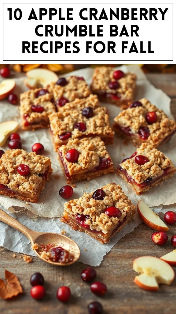 10 Apple Cranberry Crumble Bar Recipes for Fall