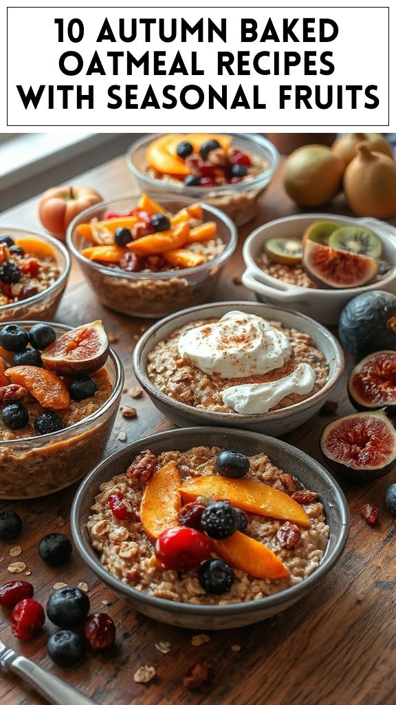 10 Autumn Baked Oatmeal Recipes With Seasonal Fruits