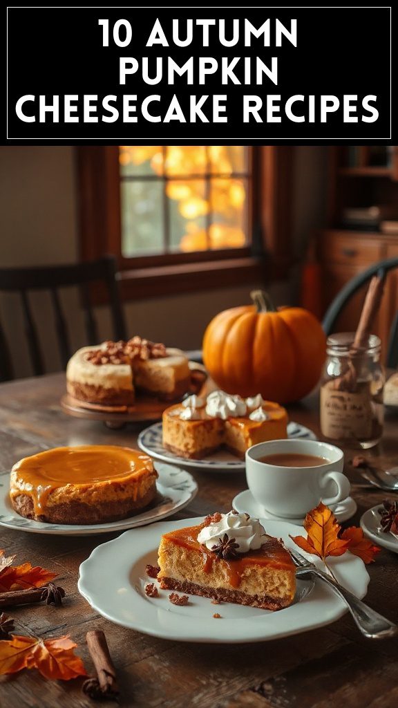 10 Autumn Pumpkin Cheesecake Recipes