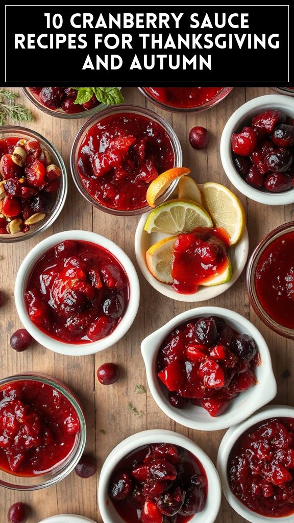 10 Cranberry Sauce Recipes for Thanksgiving and Autumn