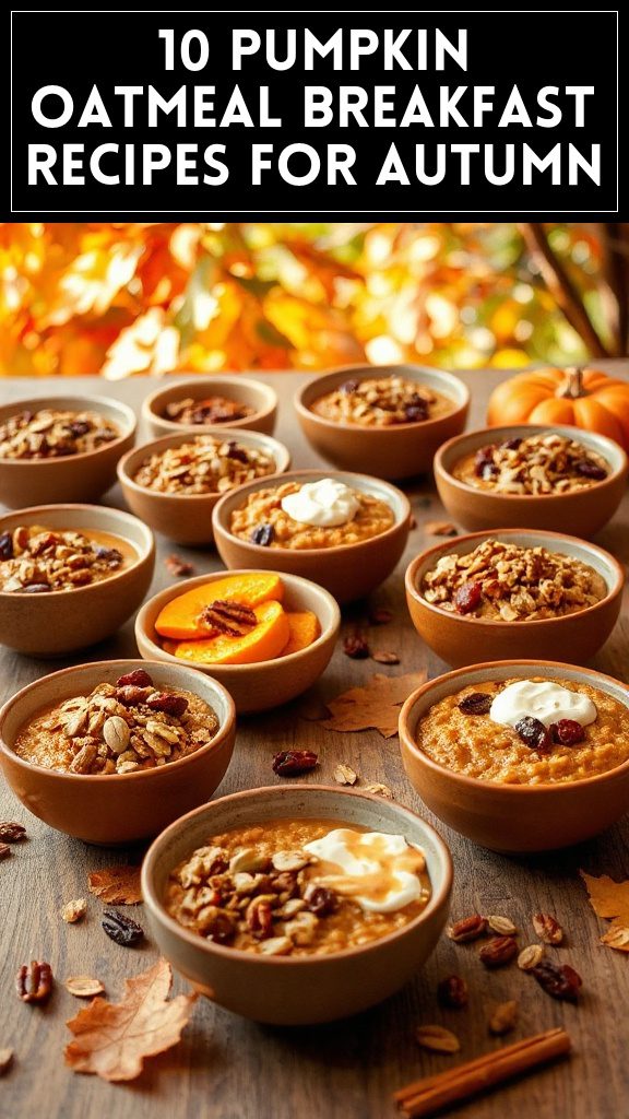 10 Pumpkin Oatmeal Breakfast Recipes for Autumn