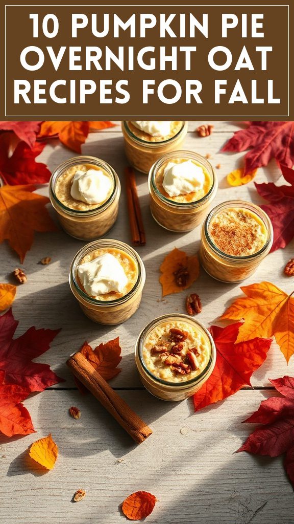 10 Pumpkin Pie Overnight Oat Recipes for Fall