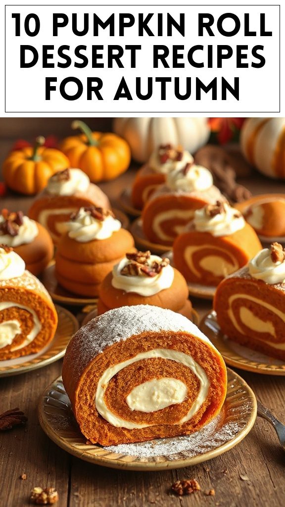 10 Pumpkin Roll Dessert Recipes for Autumn